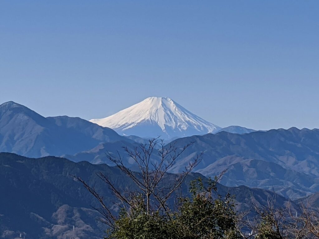 高尾山から見る富士山