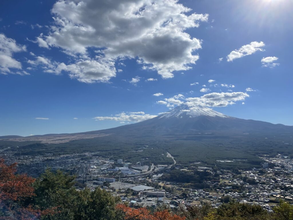 天上山から見る富士山
