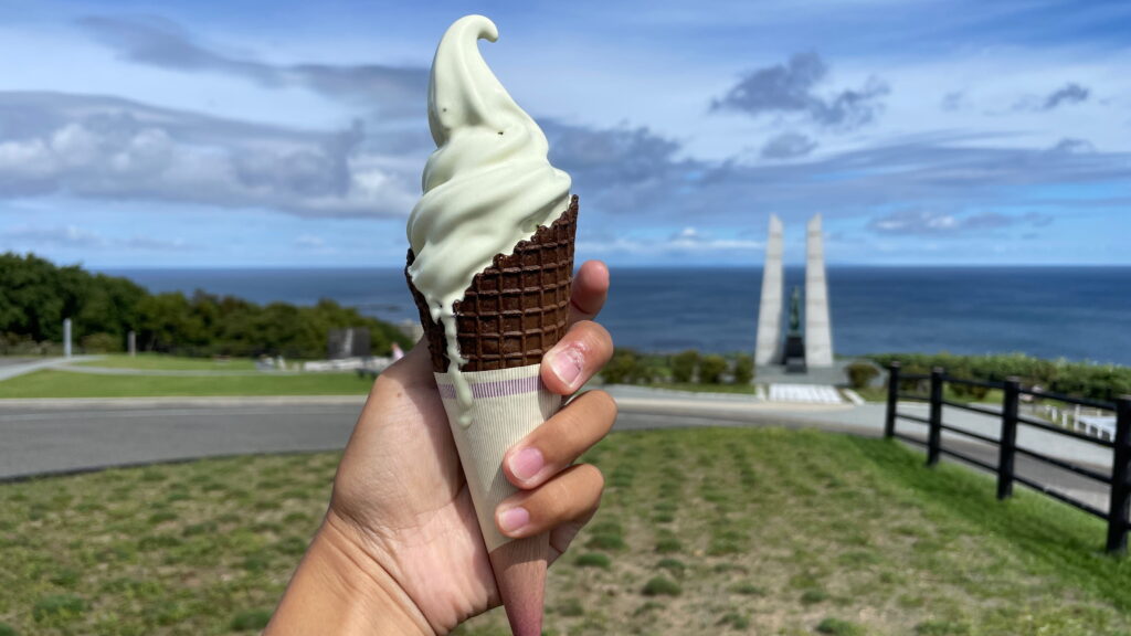 稚内公園　稚内牛乳ソフトクリーム