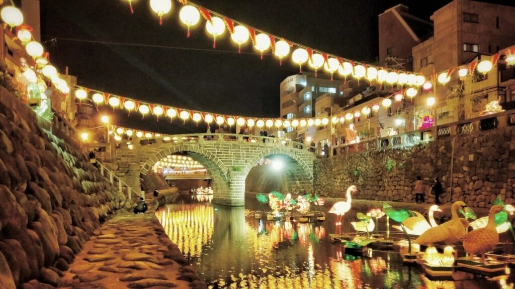 長崎ランタンフェスティバル　眼鏡橋