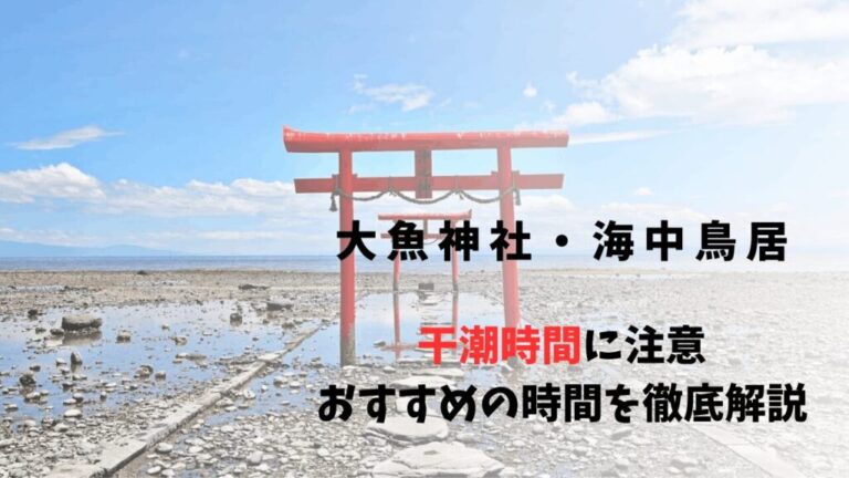 【大魚神社】海中鳥居は何時頃がおすすめ？干潮時間の注意点など解説 | Banzokuの鳥&旅ブログ