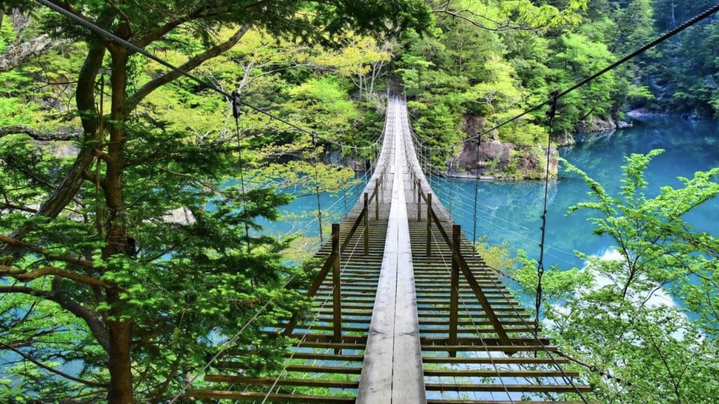寸又峡「夢の吊り橋」