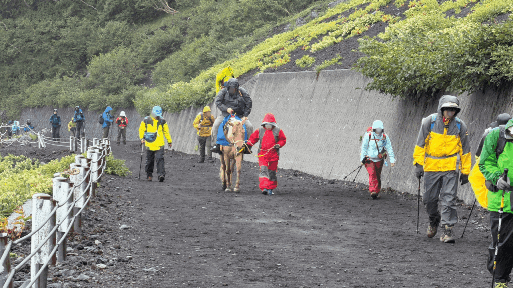 富士山　五合目から六合目